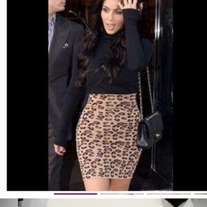 BCBGMAXAZRIA Leopard Print Women's Skirt size small